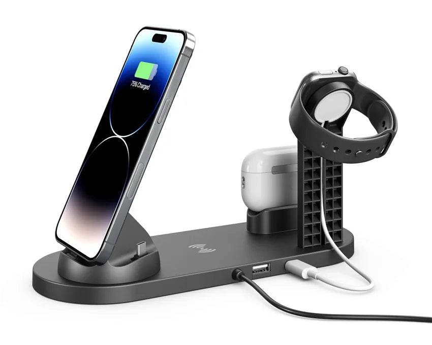 Fitzsi Essentials 30W Wireless Charging Stand for Home or Office, designed for smartphones and smartwatches