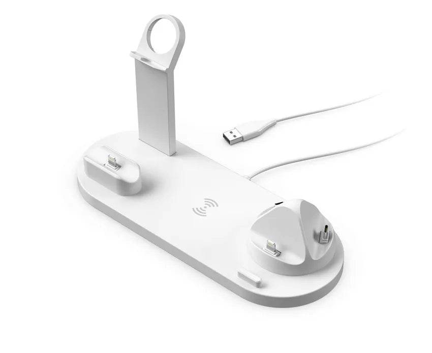 30W Wireless Charging Stand for Home or Office with sleek design and multiple charging ports
