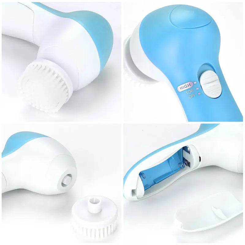 Fitzsi Essentials 5 in 1 face brush cleaner with multiple settings for effective cleansing and exfoliation