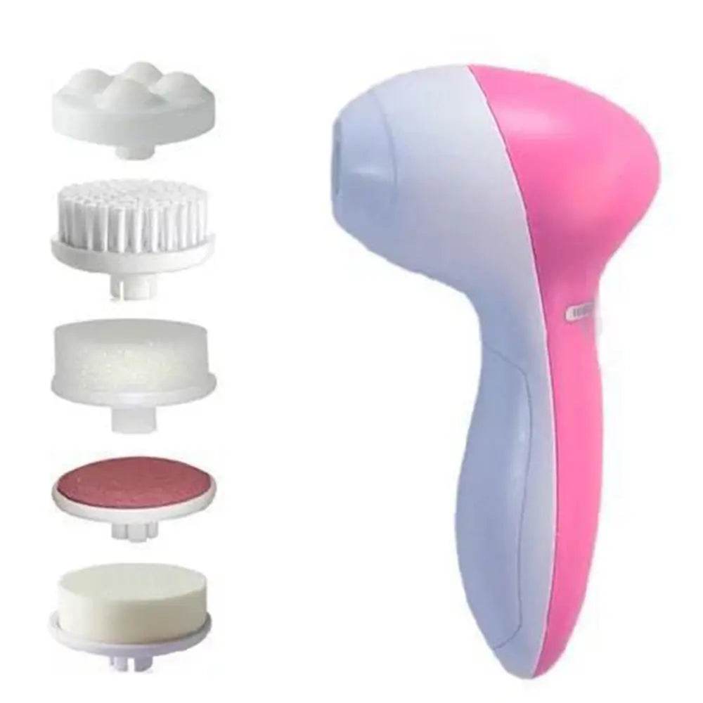 Fitzsi Essentials 5 in 1 face brush cleaner with multiple interchangeable brush heads for effective cleansing