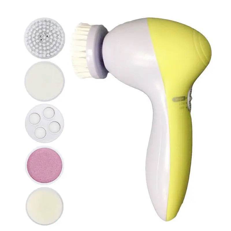 Fitzsi Essentials 5 in 1 face brush cleaner with interchangeable brush heads for versatile skincare