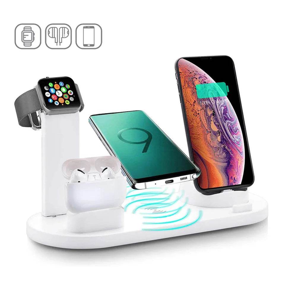 30W Wireless Charger Stand 7 in 1 Dock Station for iPhone 14 13 12 11 XR, Apple Watch, AirPods Pro, iWatch 8 7 6 Fast Charging - Fitzsi Essentials