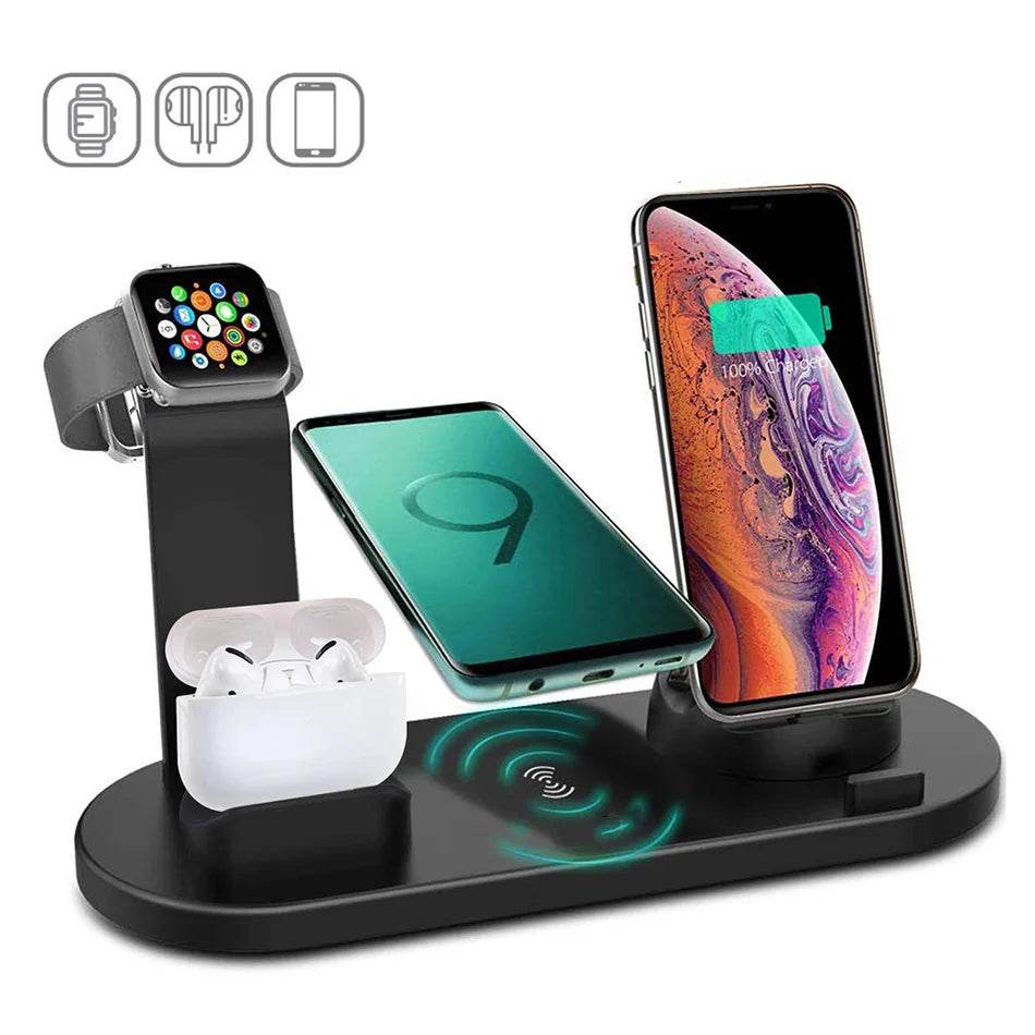 30W Wireless Charger Stand 7 in 1 Dock Station for iPhone 14 13 12 11 XR, Apple Watch, AirPods Pro, iWatch 8 7 6 Fast Charging - Fitzsi Essentials
