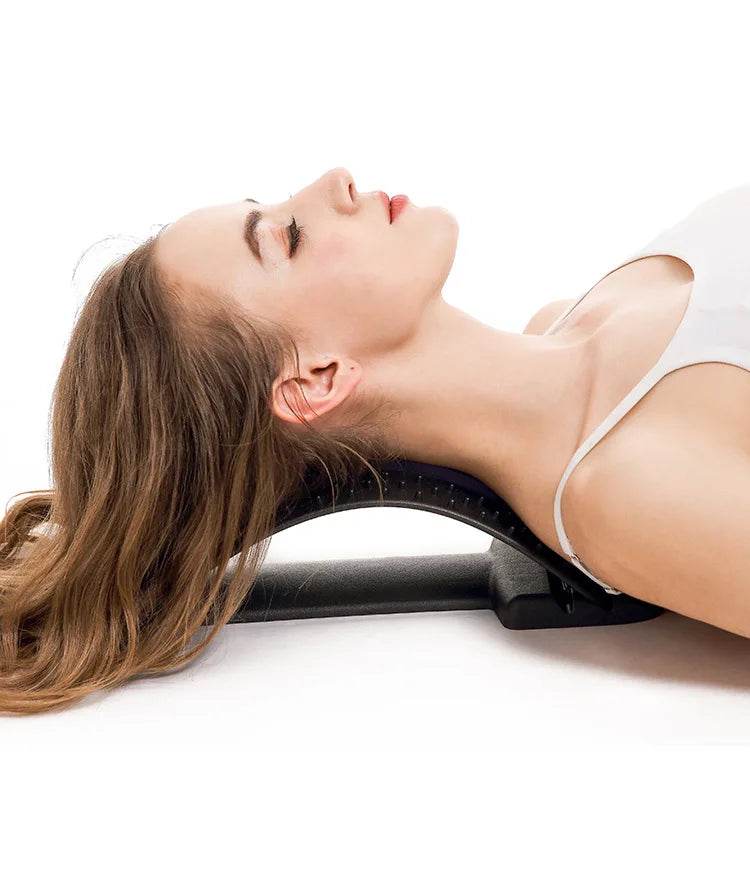Fitzsi Essentials adjustable back stretcher massager for relieving back pain and improving posture