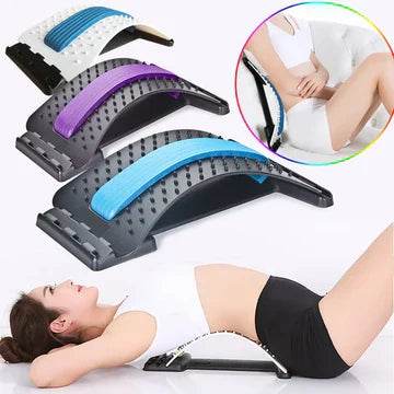 Fitzsi Essentials adjustable back stretcher massager with three color options for relieving back pain