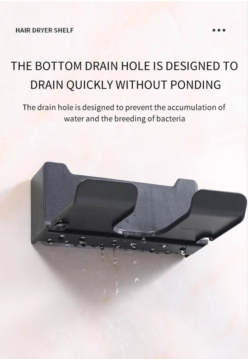 Fitzsi Essentials bathroom gadget organizer with a quick-drain design for hair dryer storage