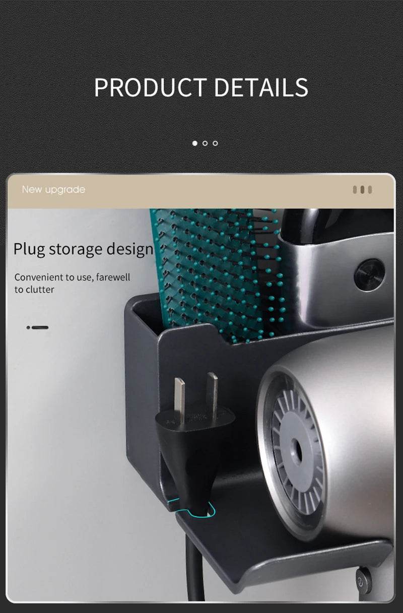 Fitzsi Essentials bathroom gadget organizer with convenient plug storage design to reduce clutter