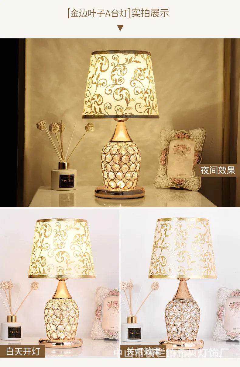 Elegant Fitzsi Essentials crystal lamp for bedroom with decorative shade and stylish design