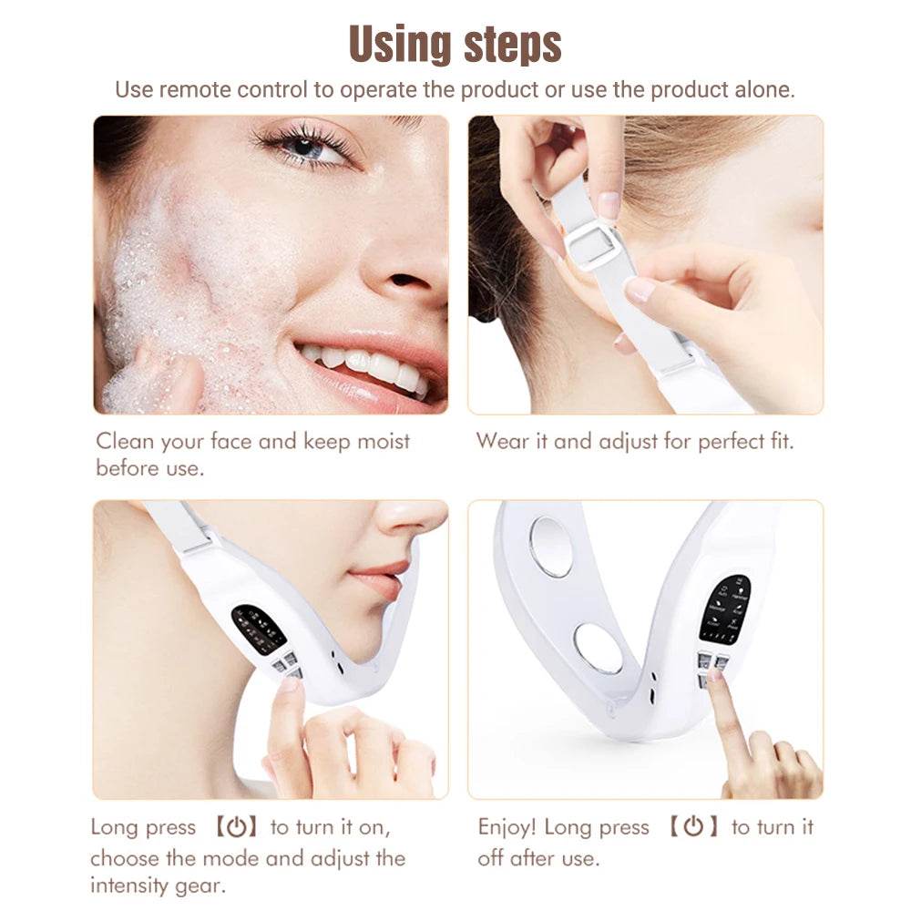 Fitzsi Essentials Electric Face Slimming Device with remote control for easy facial treatments