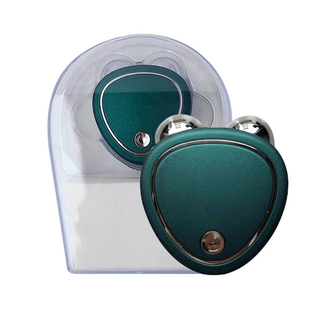 Fitzsi Essentials EMS face lifting device for Youthful Skin in green with ergonomic design for easy use