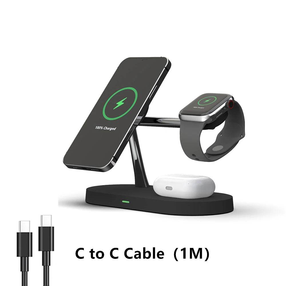 Fitzsi Essentials fast wireless charger stand for phone and smartwatch with charging indicator