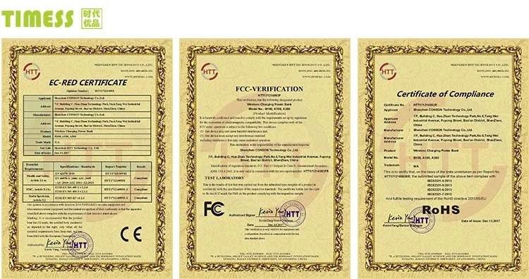 Fitzsi Essentials fast wireless charger stand certificate of compliance and verification documents