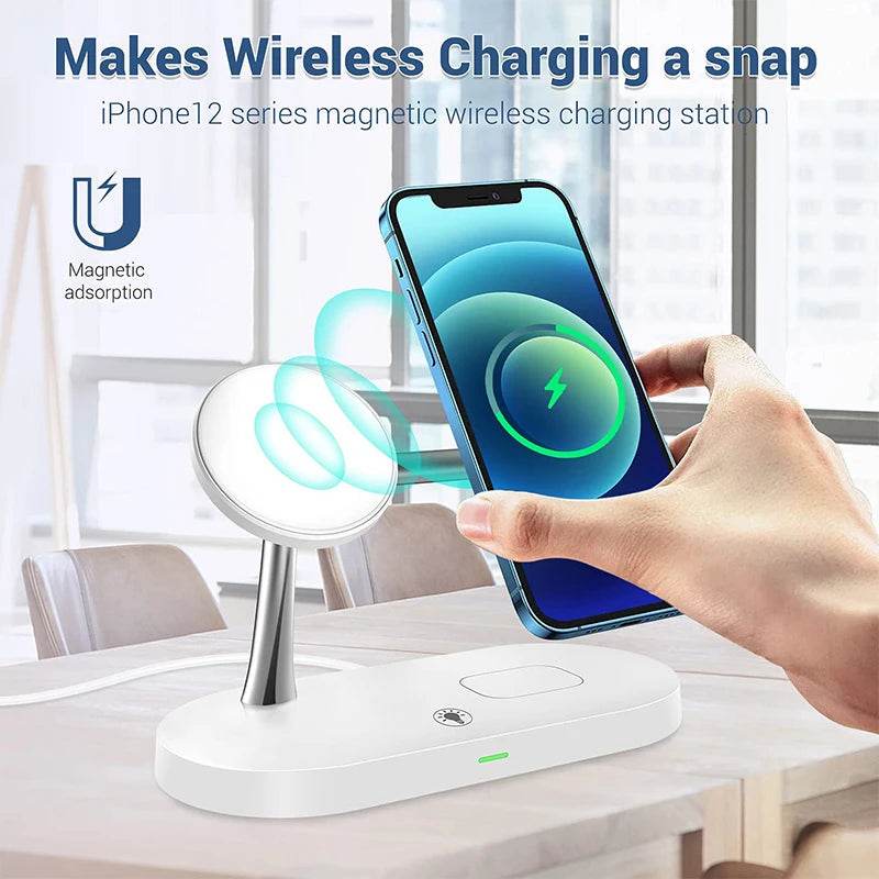 Fitzsi Essentials fast wireless charger stand with magnetic adsorption for easy charging of iPhone 12 series