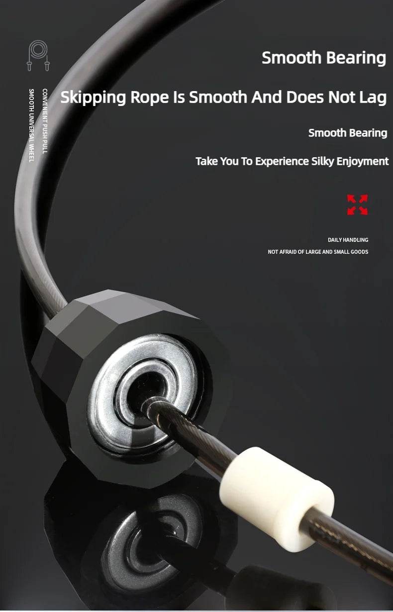 Fitzsi Essentials fitness workout jump rope featuring smooth bearing for effortless skipping
