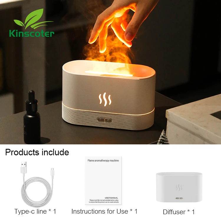 Fitzsi Essentials cool mist humidifier with warm ambient light and sleek design for home use