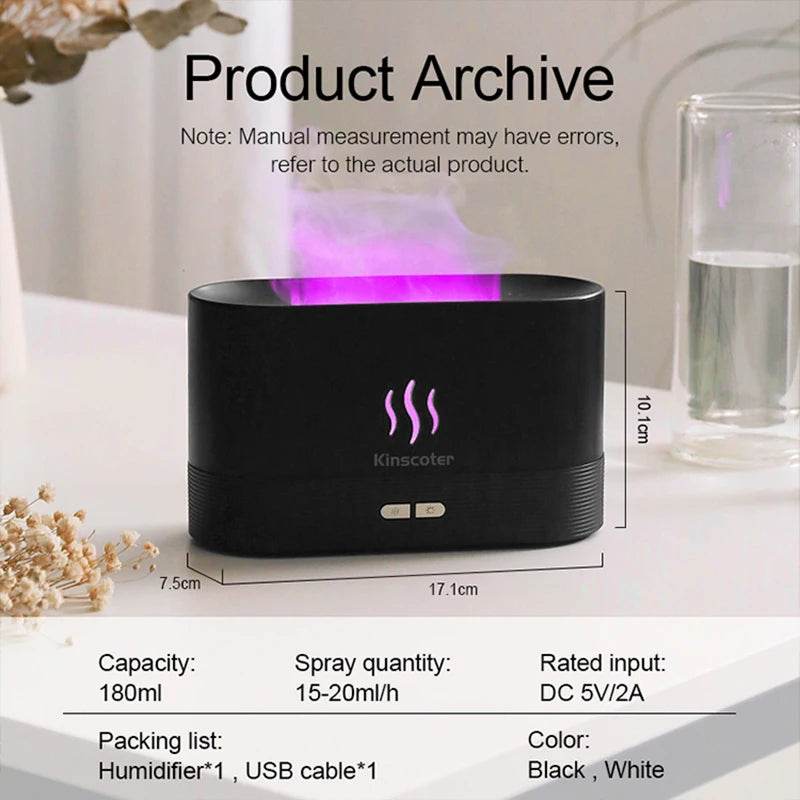 Fitzsi Essentials cool mist humidifier in black with purple mist and compact design for home use