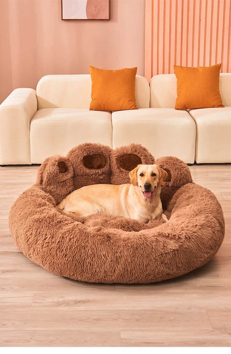 Large fluffy dog bed by Fitzsi Essentials with a cozy design for ultimate pet comfort