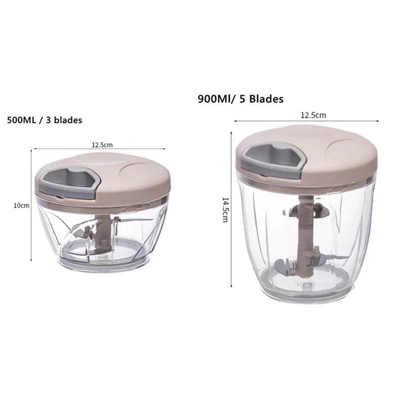 Fitzsi Essentials meat and garlic mincer available in 500ML and 900ML sizes with sharp blades for efficient chopping