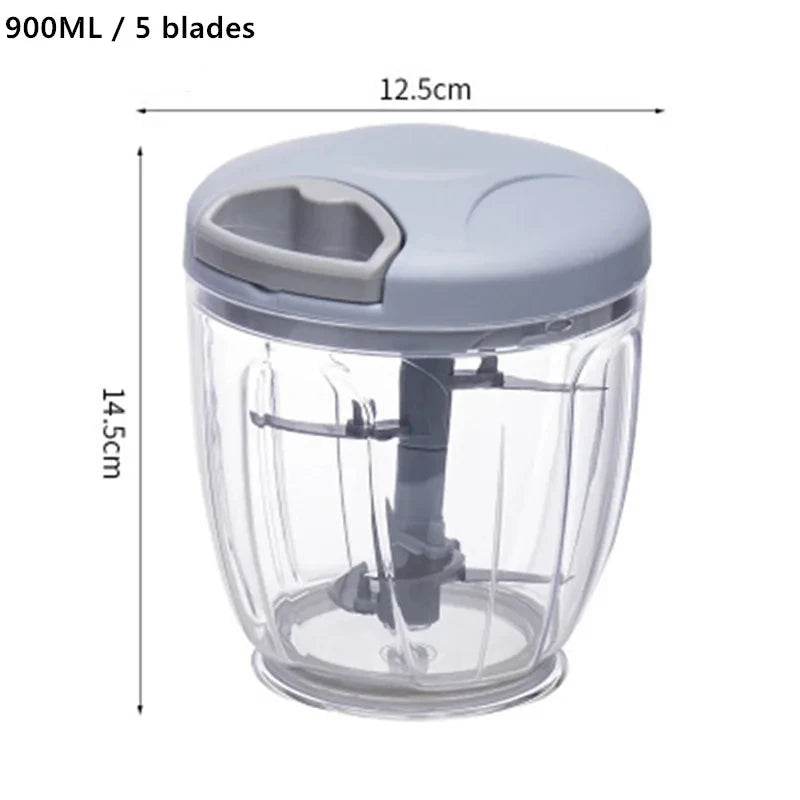Fitzsi Essentials meat and garlic mincer with five stainless steel blades for efficient chopping