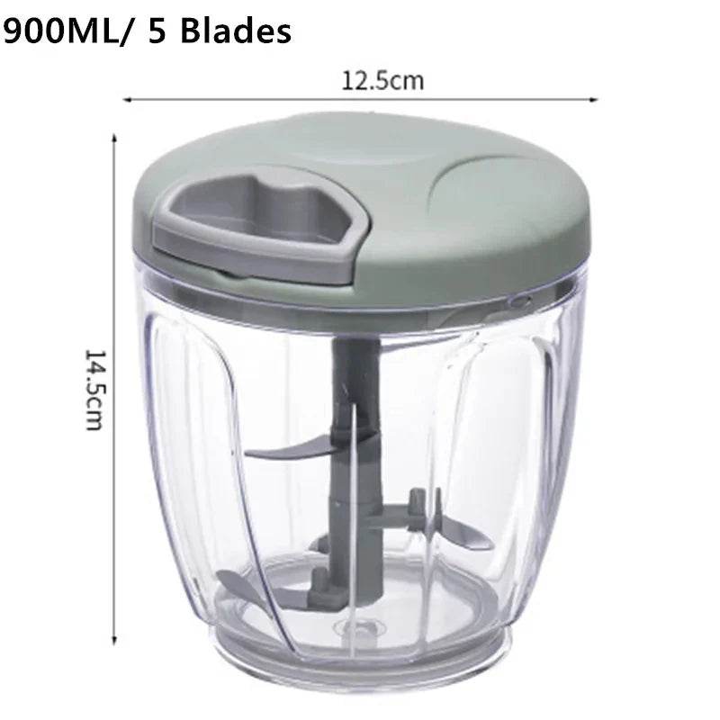Fitzsi Essentials 900ML meat and garlic mincer with five sharp blades for efficient chopping