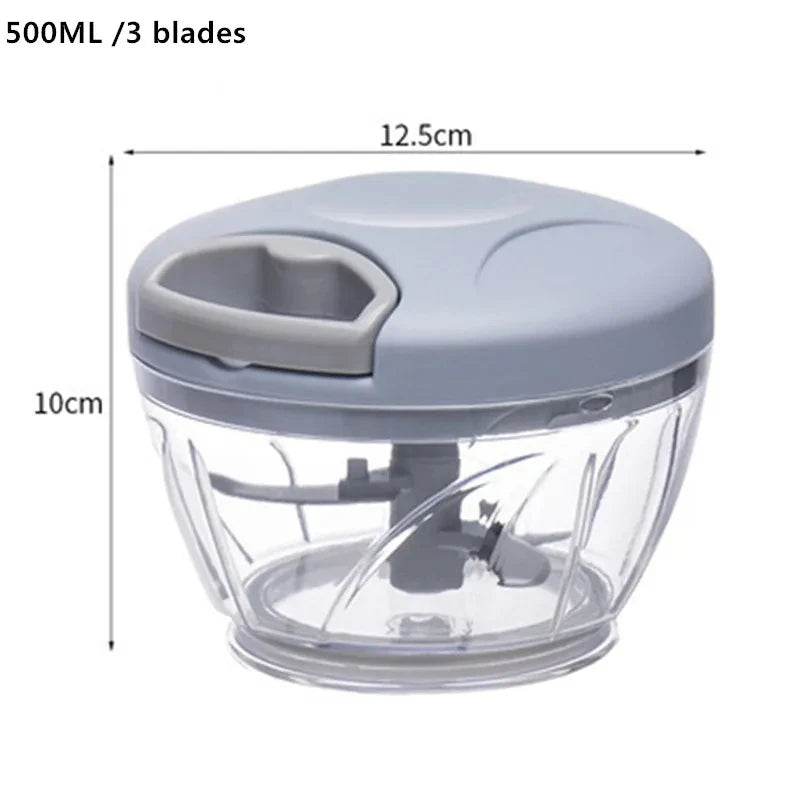 Fitzsi Essentials 500ML meat and garlic mincer with three blades for efficient chopping