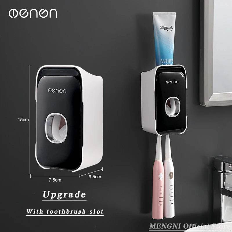 Fitzsi Essentials hands-free toothpaste dispenser with toothbrush slot for easy and neat application