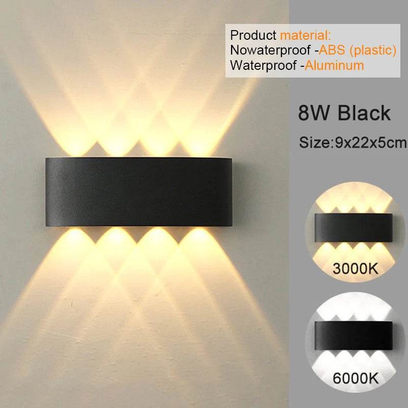 Modern LED wall sconces in black with dual light temperatures for stylish home decor