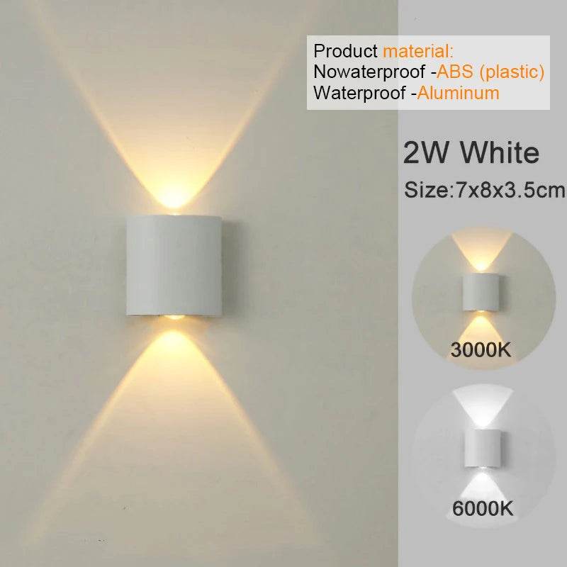 Modern LED wall sconces in white with adjustable light color and waterproof design for stylish home lighting