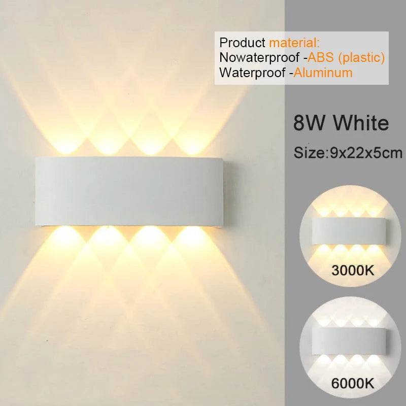 Fitzsi Essentials modern LED wall sconces in white, 8W with adjustable color temperatures for versatile lighting