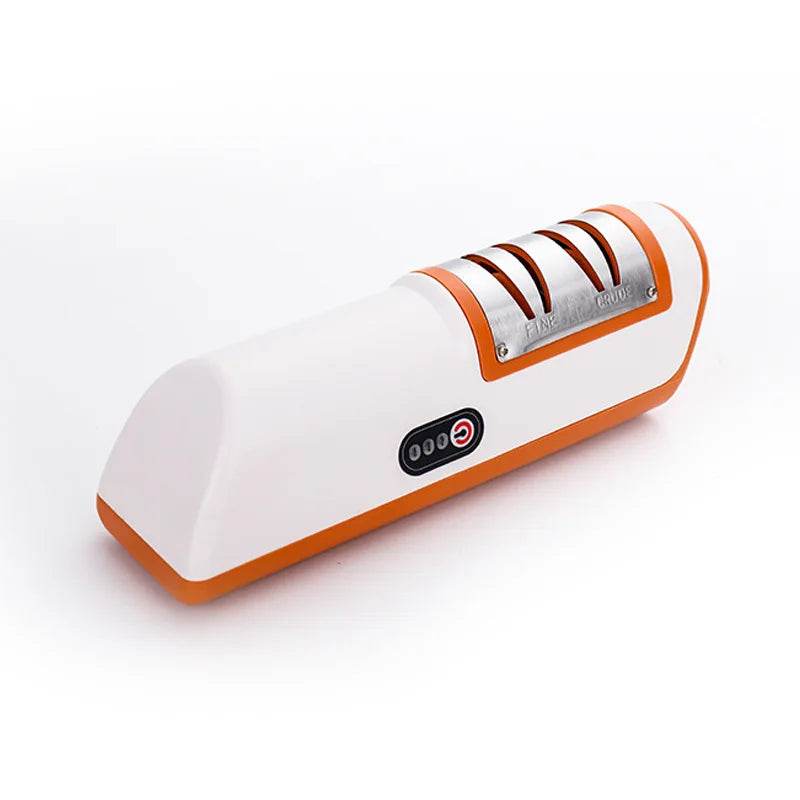 Fitzsi Essentials multifunctional sharpener gadget in white and orange for various sharpening needs