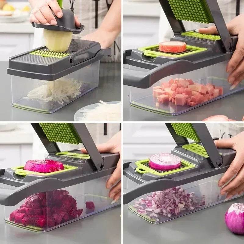 Fitzsi Essentials multifunctional vegetable chopper for quick and easy vegetable slicing and dicing