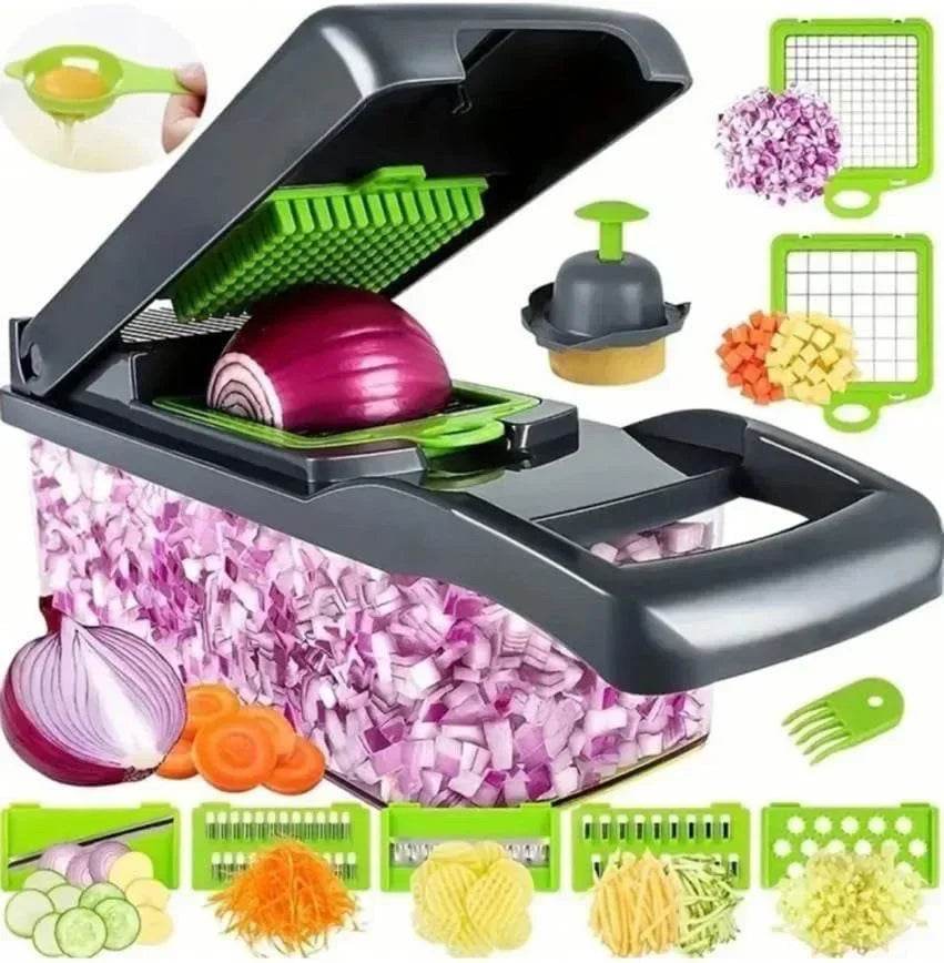 Fitzsi Essentials multifunctional vegetable chopper with multiple blades for effortless slicing and dicing