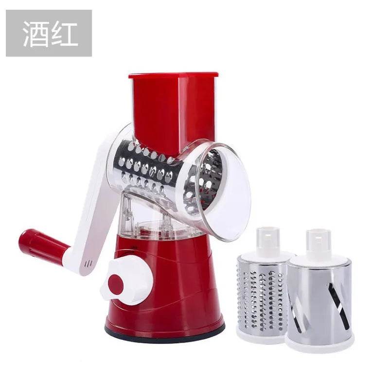 Fitzsi Essentials multifunctional vegetable slicer with multiple interchangeable blades for versatile food preparation.