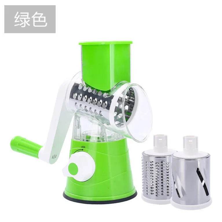 Fitzsi Essentials multifunctional vegetable slicer in green with multiple grating attachments for easy food preparation