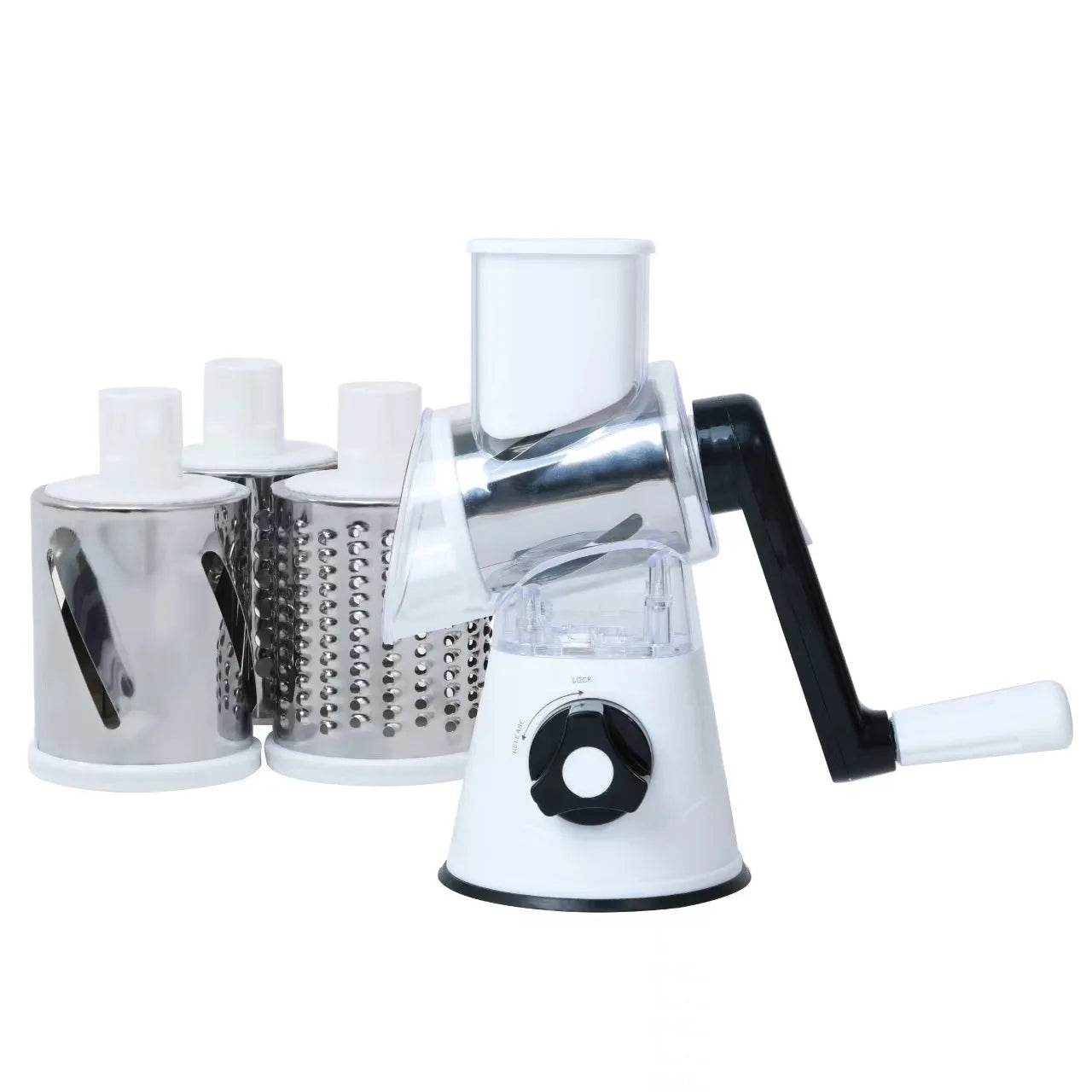 Fitzsi Essentials multifunctional vegetable slicer with multiple interchangeable blades for efficient food preparation