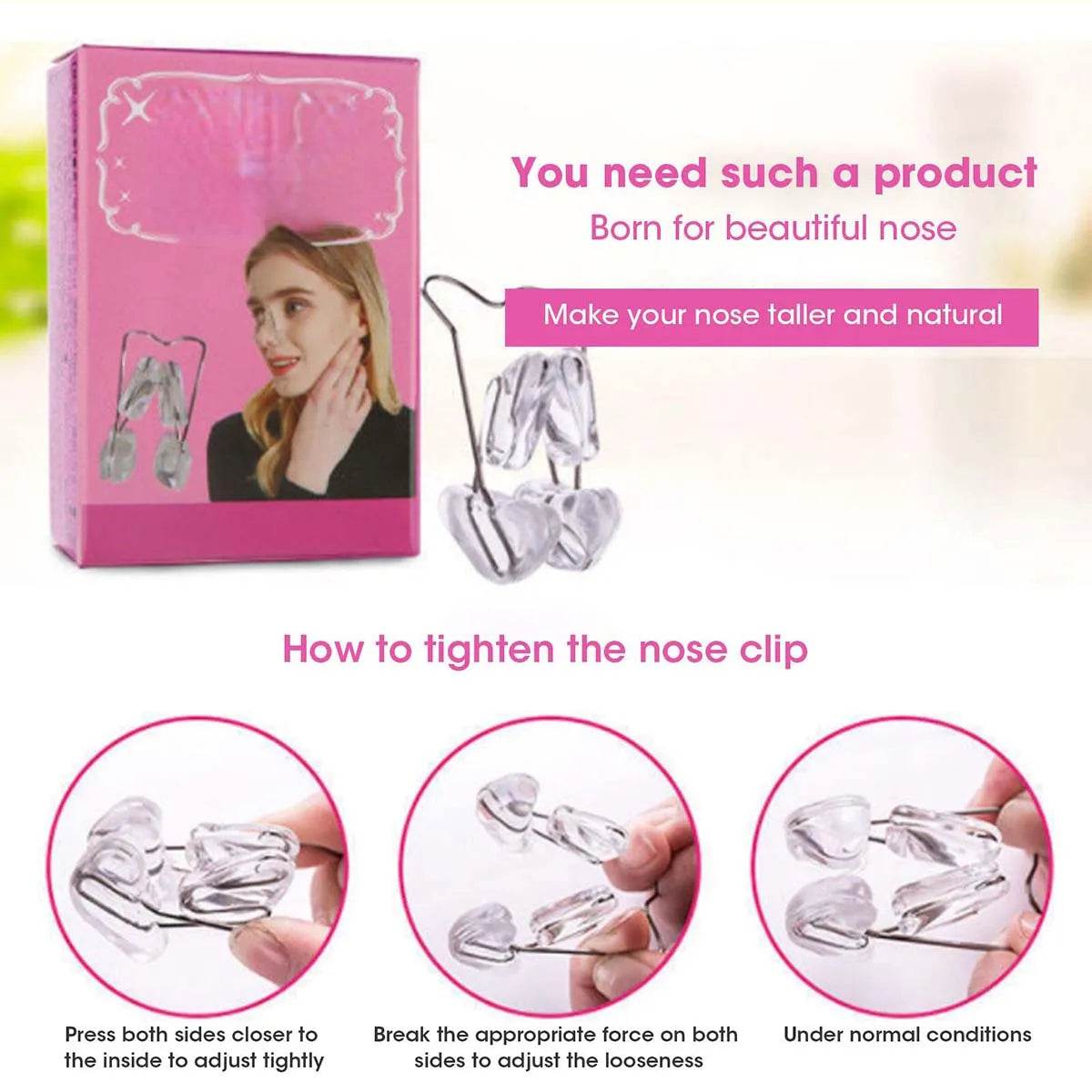 Fitzsi Essentials Nose Clip for Reshaping with Instructions for Use and Box Packaging
