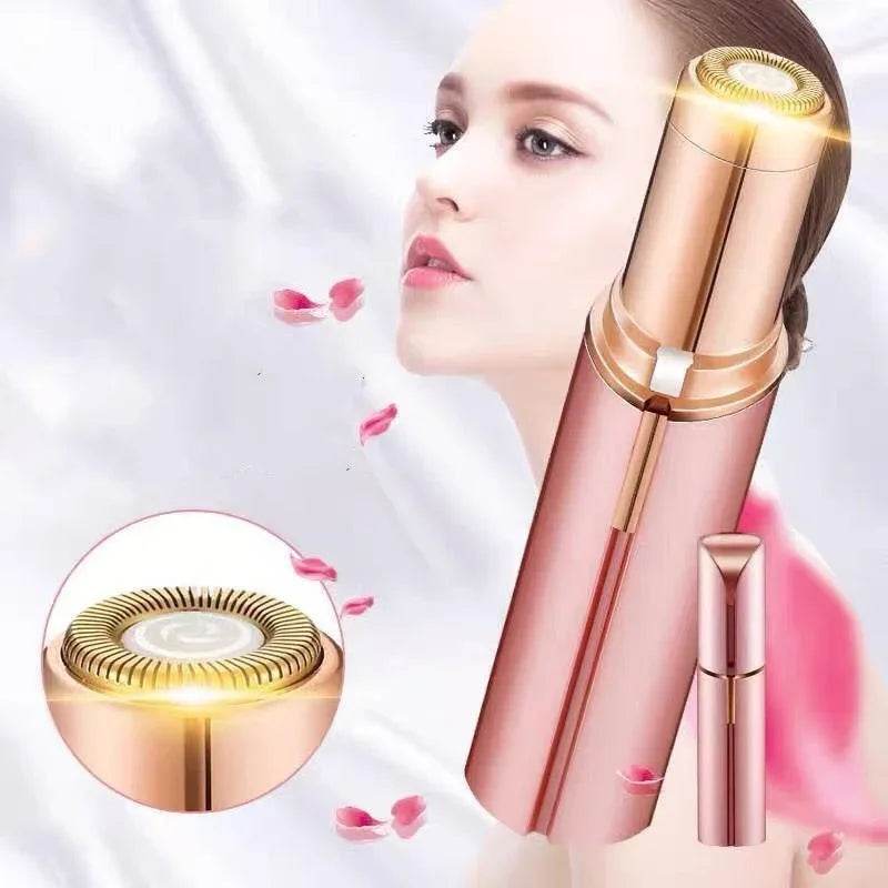 Fitzsi Essentials portable facial hair remover in rose gold with a sleek design for easy grooming