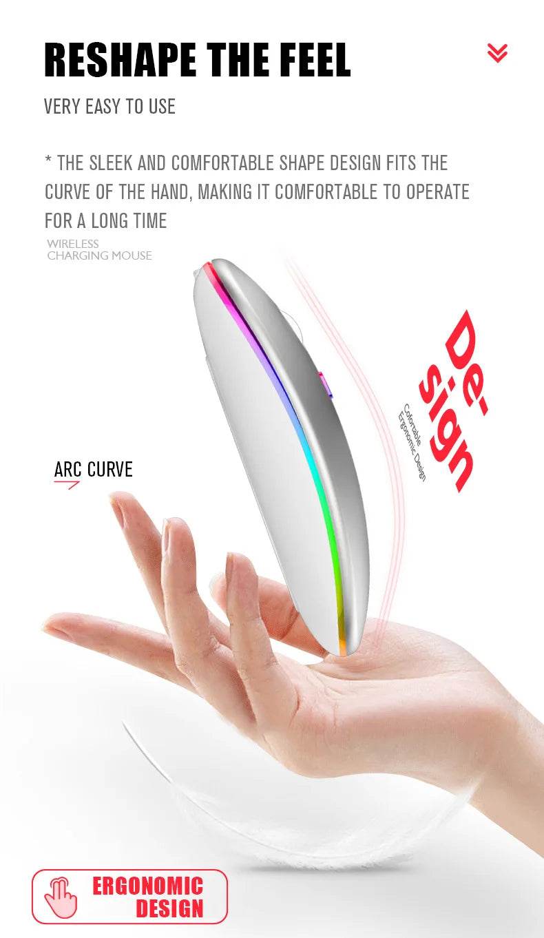 Fitzsi Essentials rechargeable Bluetooth wireless mouse with ergonomic design for comfort and long-term use