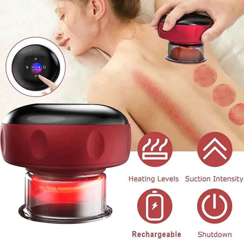 Fitzsi Essentials smart body scraping device with adjustable heating levels and suction intensity for deep tissue massage