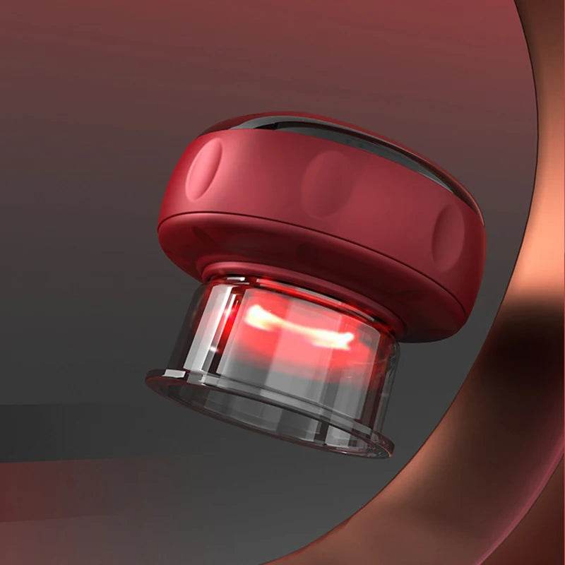Fitzsi Essentials Smart Body Scraping Device in Red with Unique Design for Effective Body Therapy