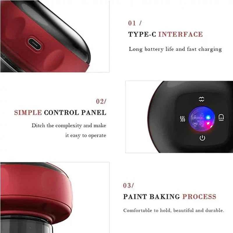 Fitzsi Essentials Smart Body Scraping Device with Type-C interface and simple control panel for easy use