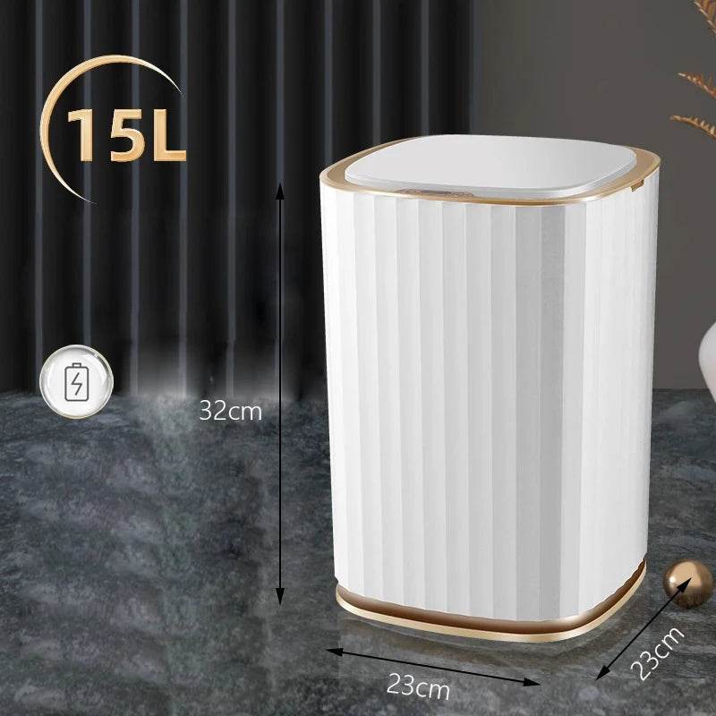 Fitzsi Essentials 15L Smart Tech Waste Bin with sleek design and practical dimensions for modern living