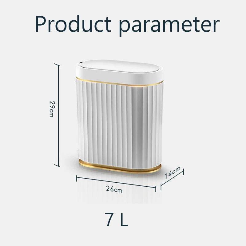 Fitzsi Essentials Smart Tech Waste Bin with 7L Capacity and Elegant Design for Modern Homes
