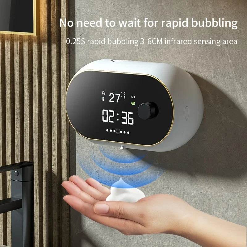 Fitzsi Essentials touchless wall-mounted soap dispenser with rapid bubbling feature for hands-free use