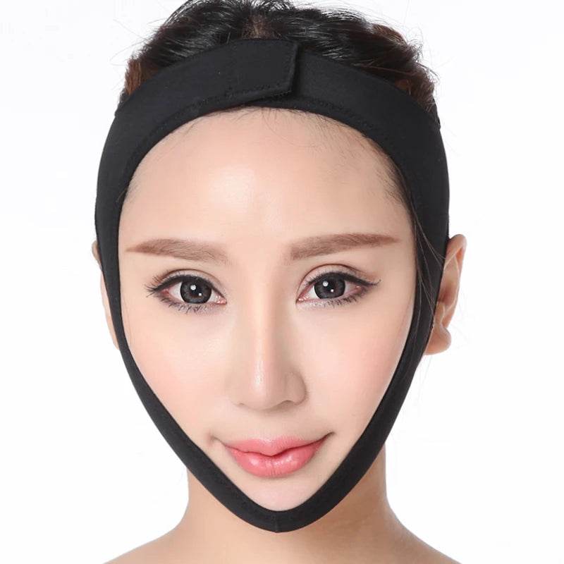 Fitzsi Essentials V line face slimming band in black for enhancing facial contours and reducing sagging skin