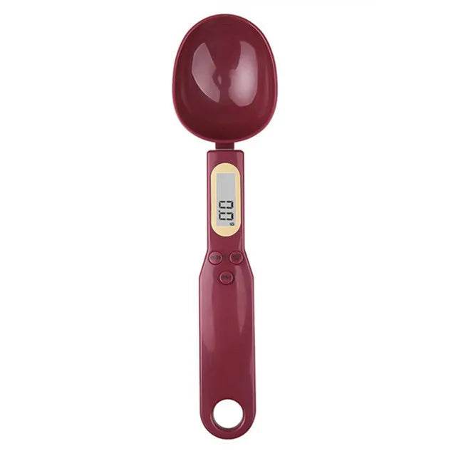 Fitzsi Essentials electronic measuring spoon in burgundy with a digital display for precise measurements