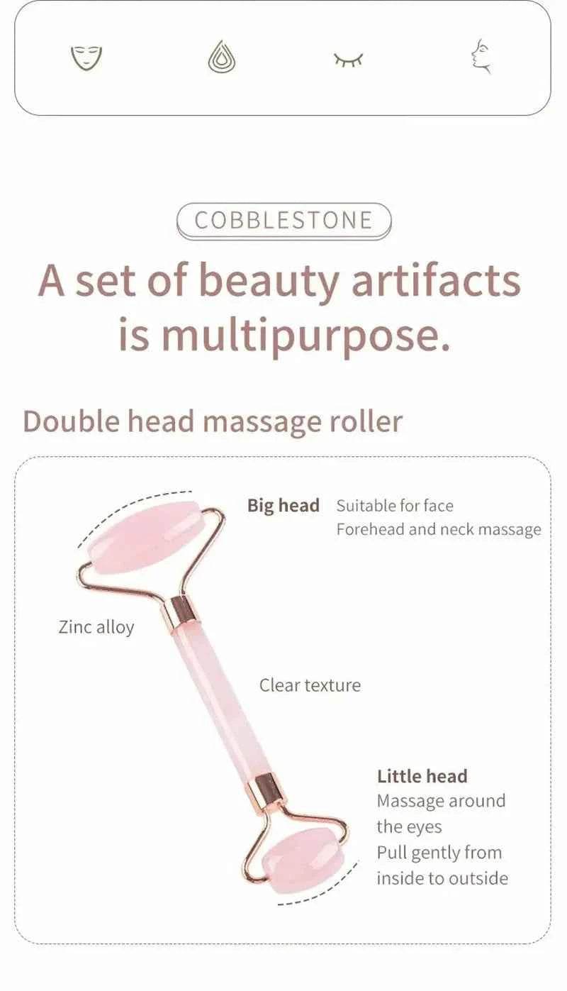 Fitzsi Essentials face neck massager roller with big and little heads for versatile facial massage