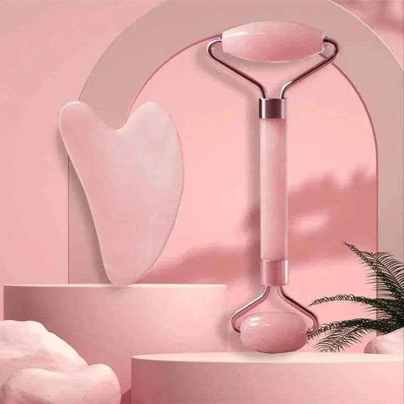 Fitzsi Essentials face neck massager roller with pink design for relaxing and rejuvenating skin care