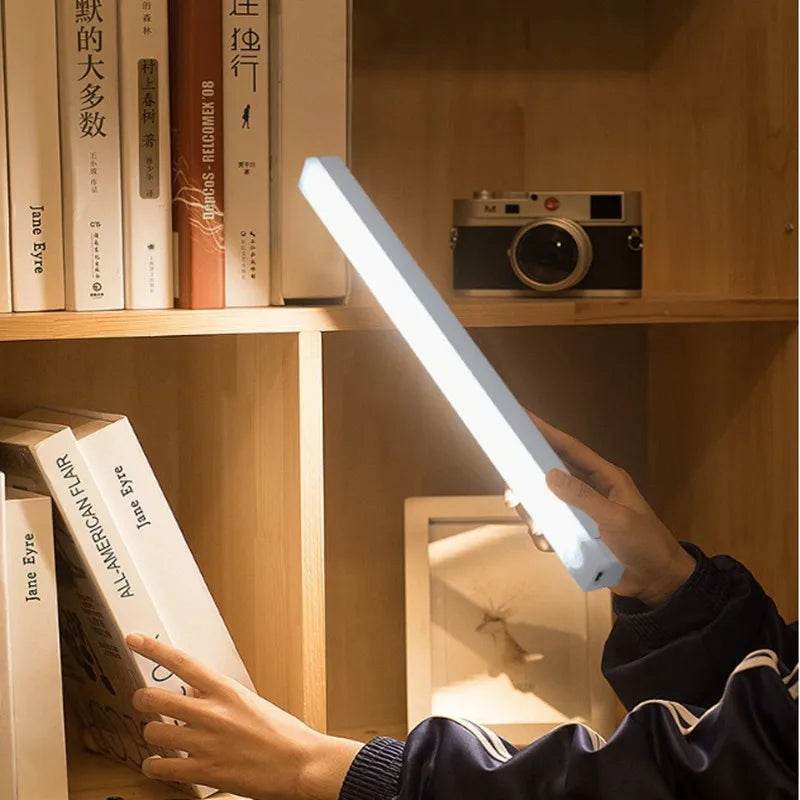 Fitzsi Essentials Intelligent Sensing Light Strip Illuminating a Bookshelf with Adjustable Brightness
