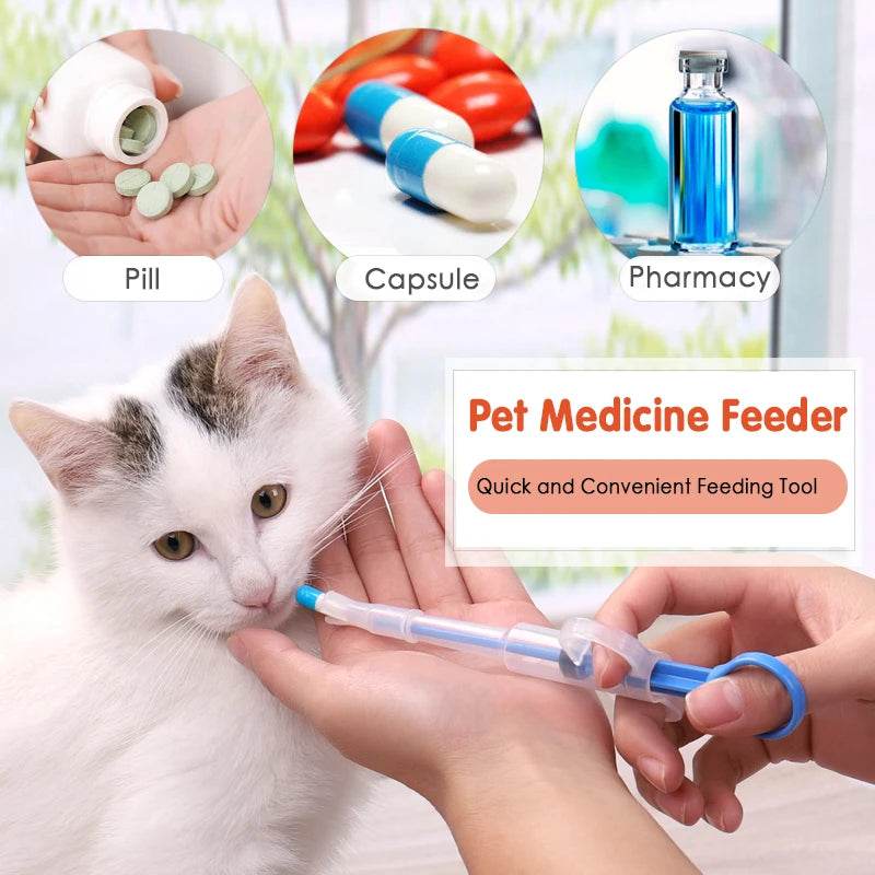 Fitzsi Essentials pet pill syringe gun for easy medication delivery to pets during feeding